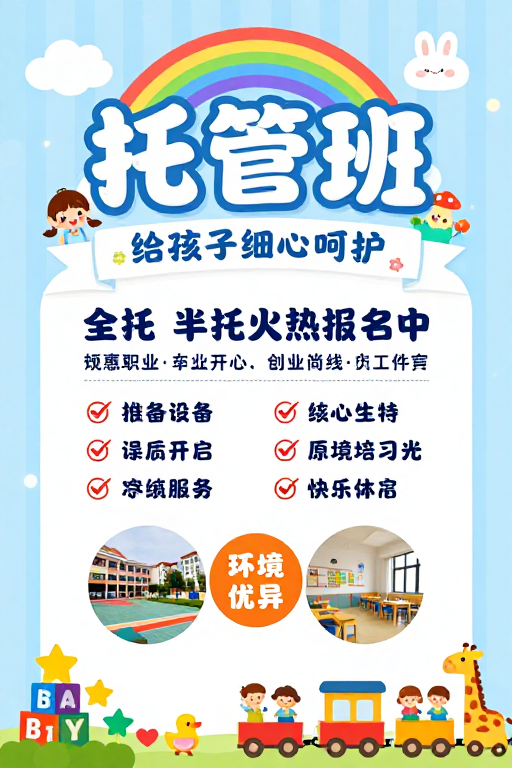 童心守护:温馨托管班宣传