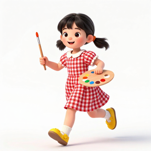 萌趣3D少女绘画时光:艺术启蒙新视界