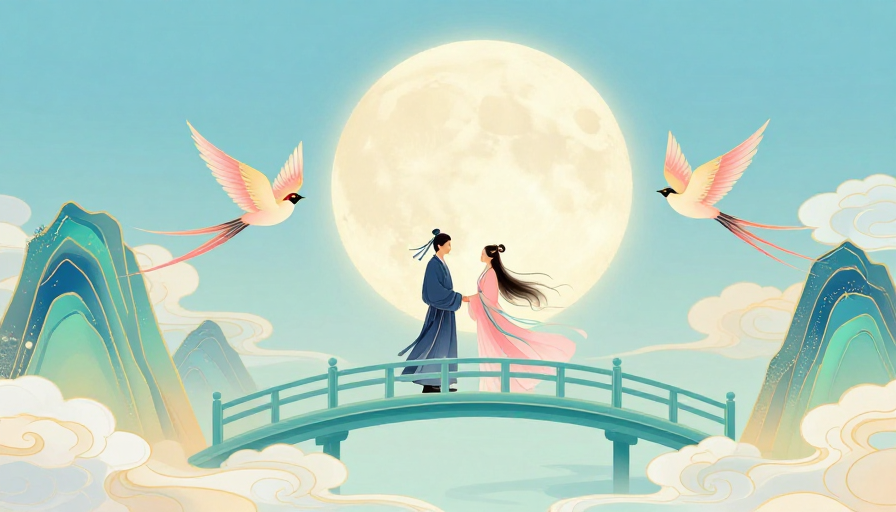 清雅月夜·中式浪漫手绘场景