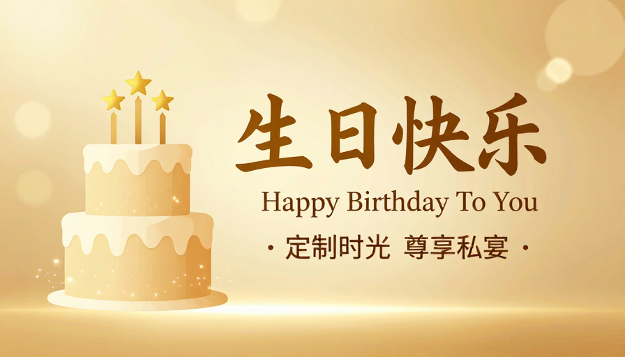金辉璀璨·优雅生日庆典插画
