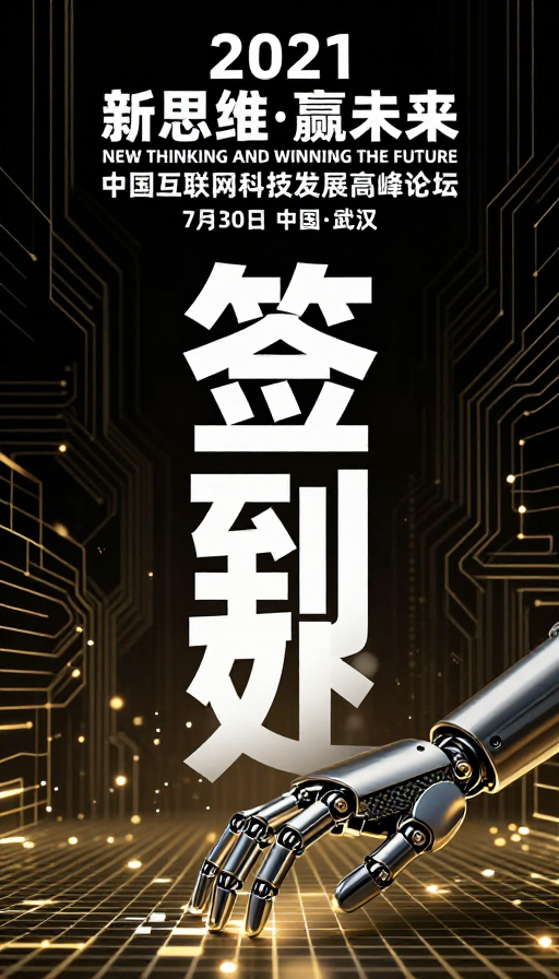 科技未来签到:新思维赢未来论坛海报