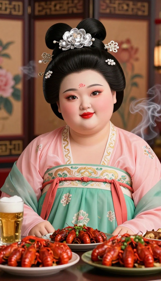 唐风美人醉美宴:超现实3D渲染