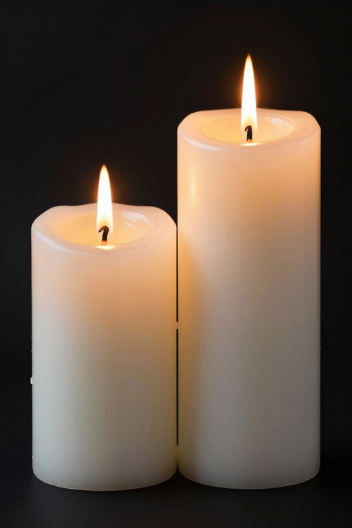 双烛光影：静谧燃烧的仪式感烛光摄影