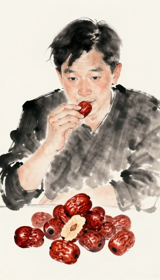水墨红枣：传统艺术中的美味象征