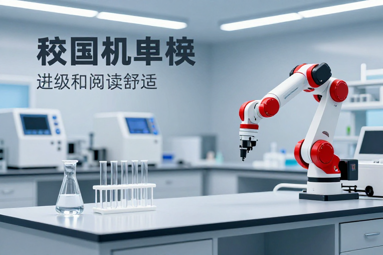 蓝白科技感实验室场景