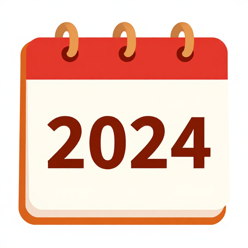 简约日历插画:2024年现代台历设计