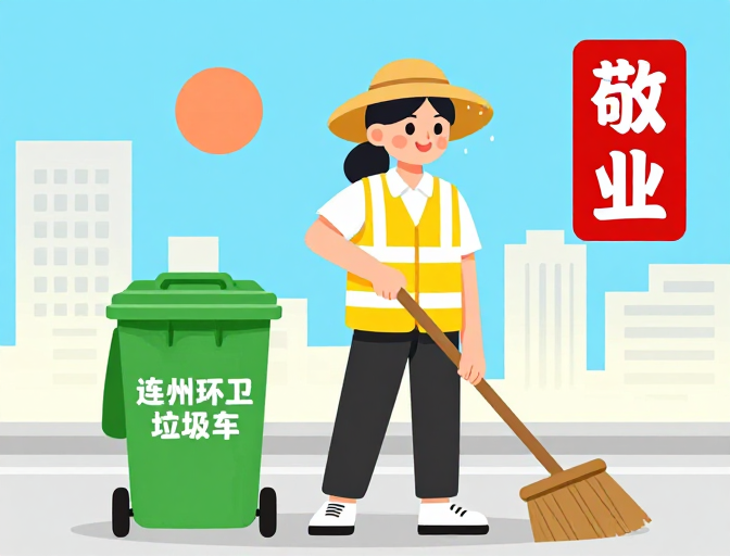 环卫守护者：清新卡通公益海报