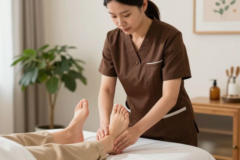 专业足疗放松体验：亚洲技师精心呵护您的双足
