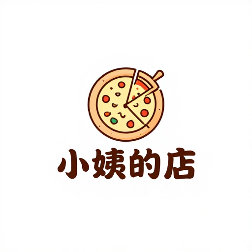 小姨的店纯手工披萨Logo设计