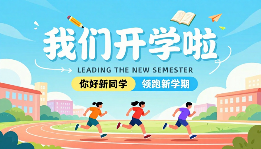 活力开学季:清新插画迎接新学期