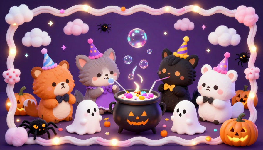 萌系万圣节：动物宝贝魔法汤派对