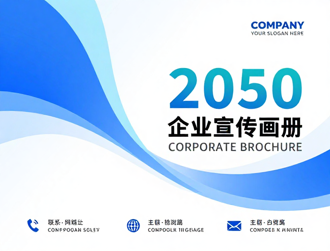 现代科技风企业宣传画册封面设计