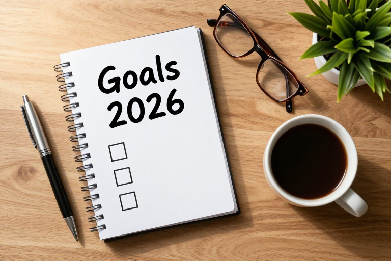 2026目标：温暖木质桌面的专注与希望