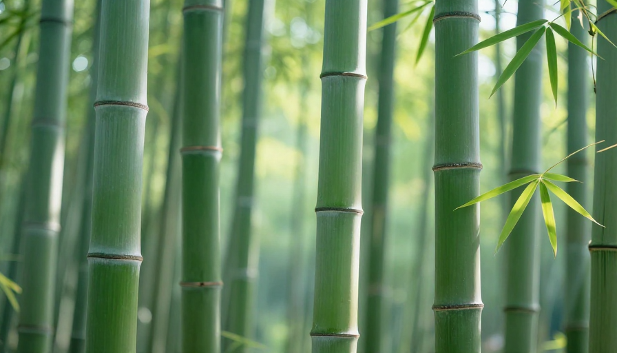 翠绿竹林光影之美:自然禅意摄影