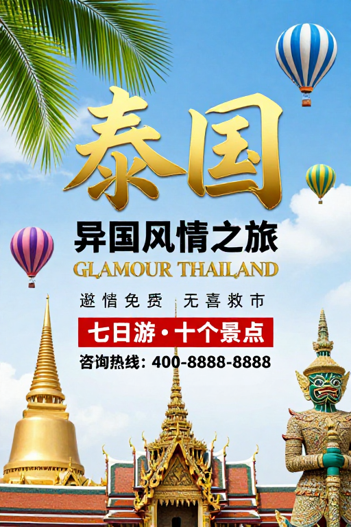 泰国奢华之旅:金顶奇观与异域风情