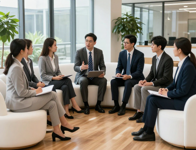 现代商务团队会议协作场景高清摄影