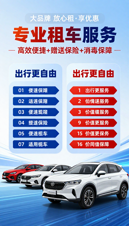 专业租车·科技护航·高效无忧