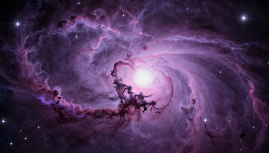 紫粉星云闪耀·科幻宇宙视觉盛宴