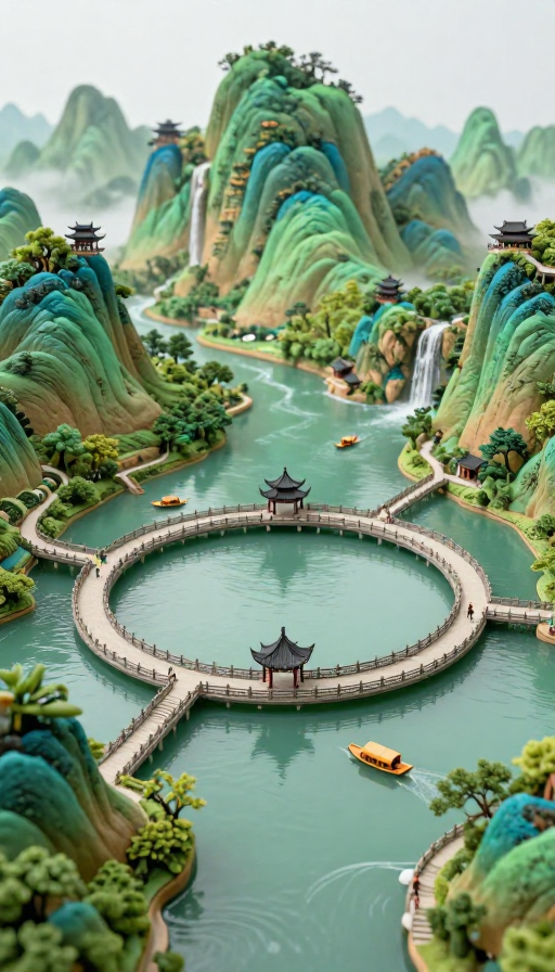 奇幻山水中的中国古典幻境:微缩桃源之旅