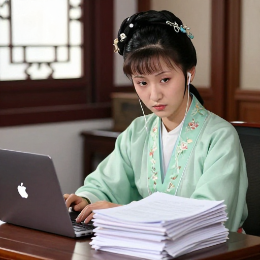 古韵今风:林黛玉现代办公桌前的傲娇时刻