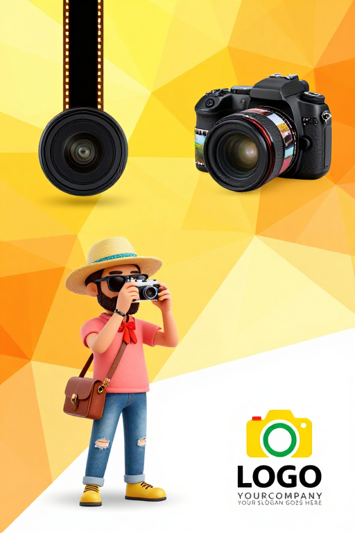 几何光影下的复古摄影创意展示