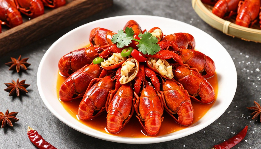 视觉盛宴:红油麻辣小龙虾的高品质美食摄影