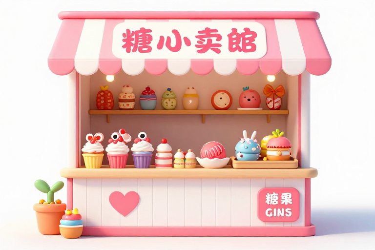 缤纷糖果小铺：童趣色彩与甜蜜时光