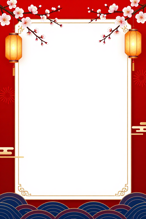 中国新年传统节庆优雅背景设计