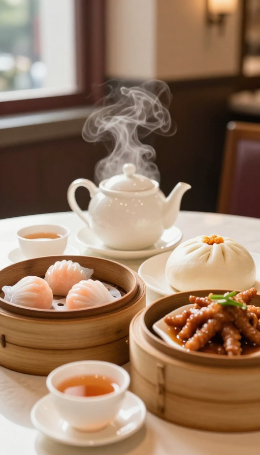 晨曦下的广式早茶盛宴