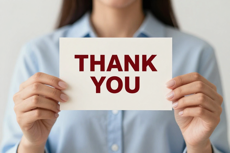 简约感恩卡片摄影：亚洲女性专业展示THANK YOU