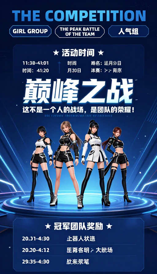 巅峰之战：科技感动漫团队对决赛事宣传