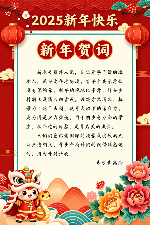 2025新春贺卡：中华传统喜庆设计