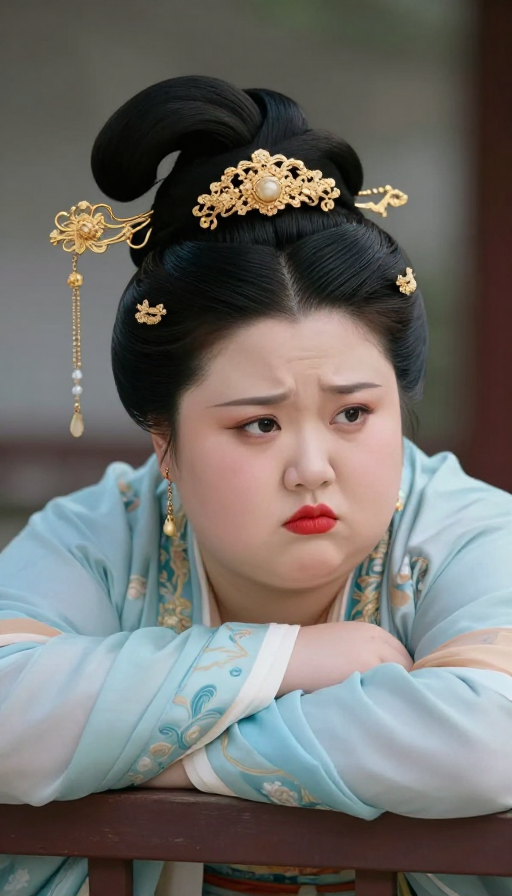 超现实古风美人：温婉灵动苦恼表情