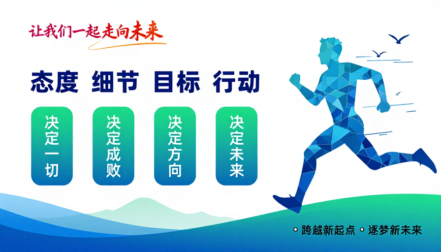 简约商务海报:态度细节驱动企业未来