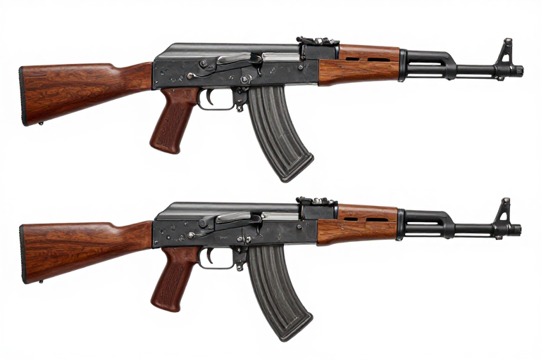 经典与现代化：AK-47系列步枪并列展示
