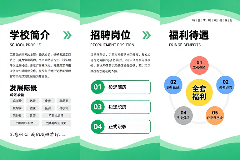 清新绿风校企联合招聘宣传海报