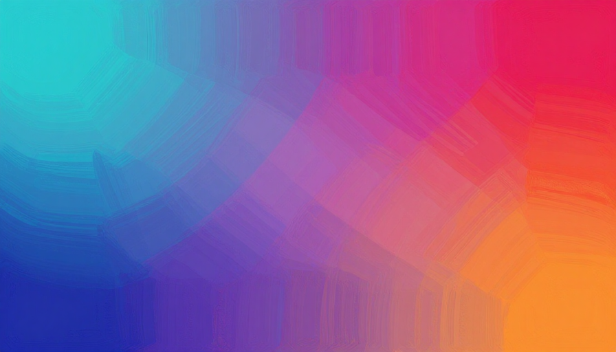 多彩抽象渐变背景：动态笔触数字艺术纹理