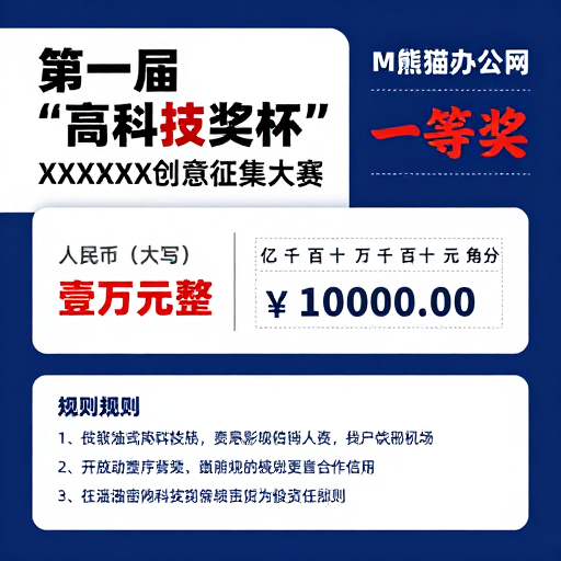 第一届高科技奖杯创意征集大赛现代简约海报
