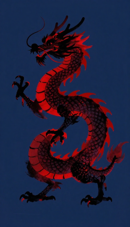 水墨中国龙：神秘威严的史诗插图