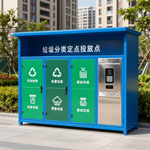 清新都市:现代垃圾分类设施实拍