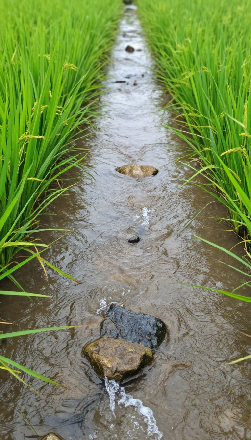 清泉漫过稻浪,定格生态田园诗意