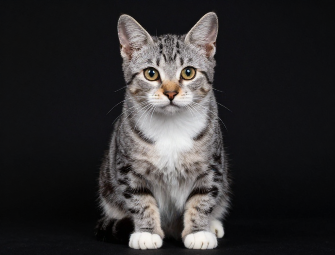 光影细腻展现虎斑猫优雅气质