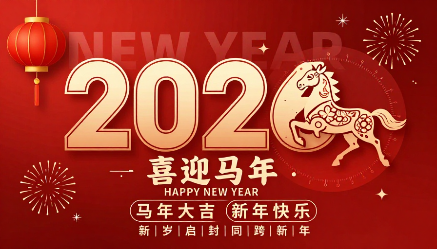 2026 马年喜庆中国风新年海报，融合传统与现代设计