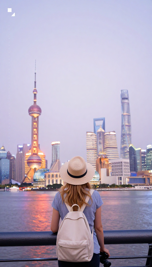 暗夜旅人：上海外滩双景剪影