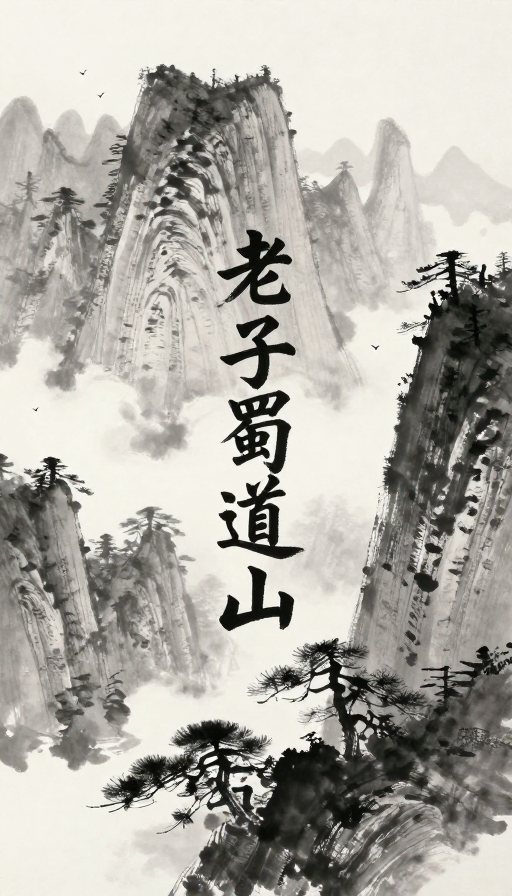 水墨蜀道：云雾缭绕的险峻山峦与磅礴意境