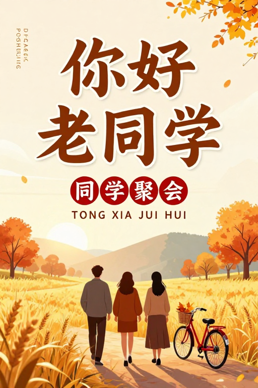 怀旧校园重逢：温暖老同学聚会视觉设计