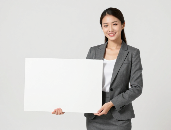 商务时尚女性展示纯净简约风格形象