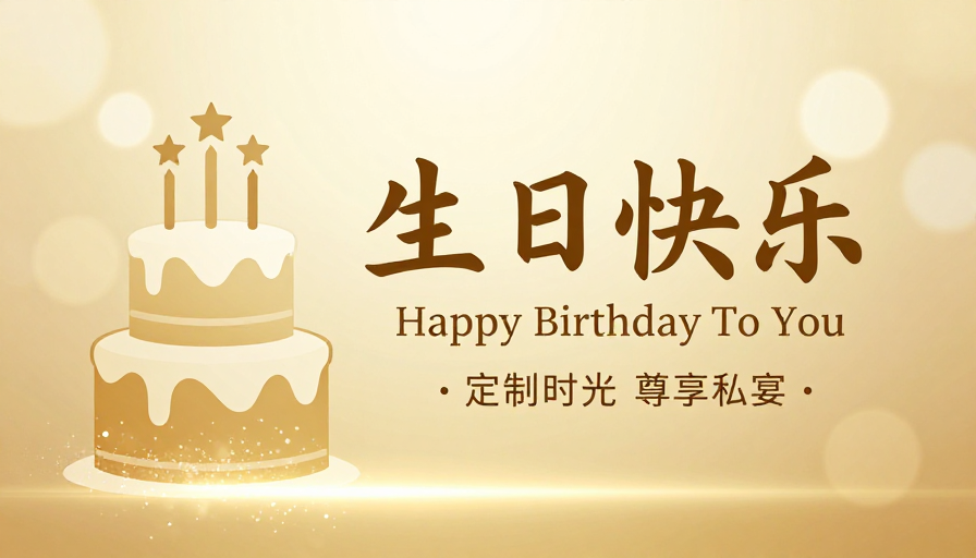 金辉璀璨|优雅生日主题插画,营造梦幻节日氛围