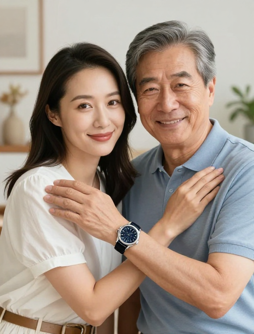 岁月温情夏装双人照:腕间时光的家居时尚