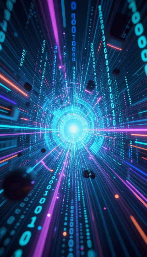 数码时空隧道：赛博朋克光流艺术